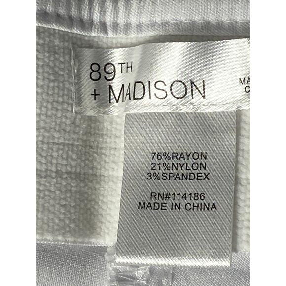 Women's 89th + Madison White Stretch Jeans Size 16 Inseam 29 in NWT - Picture 7 of 15